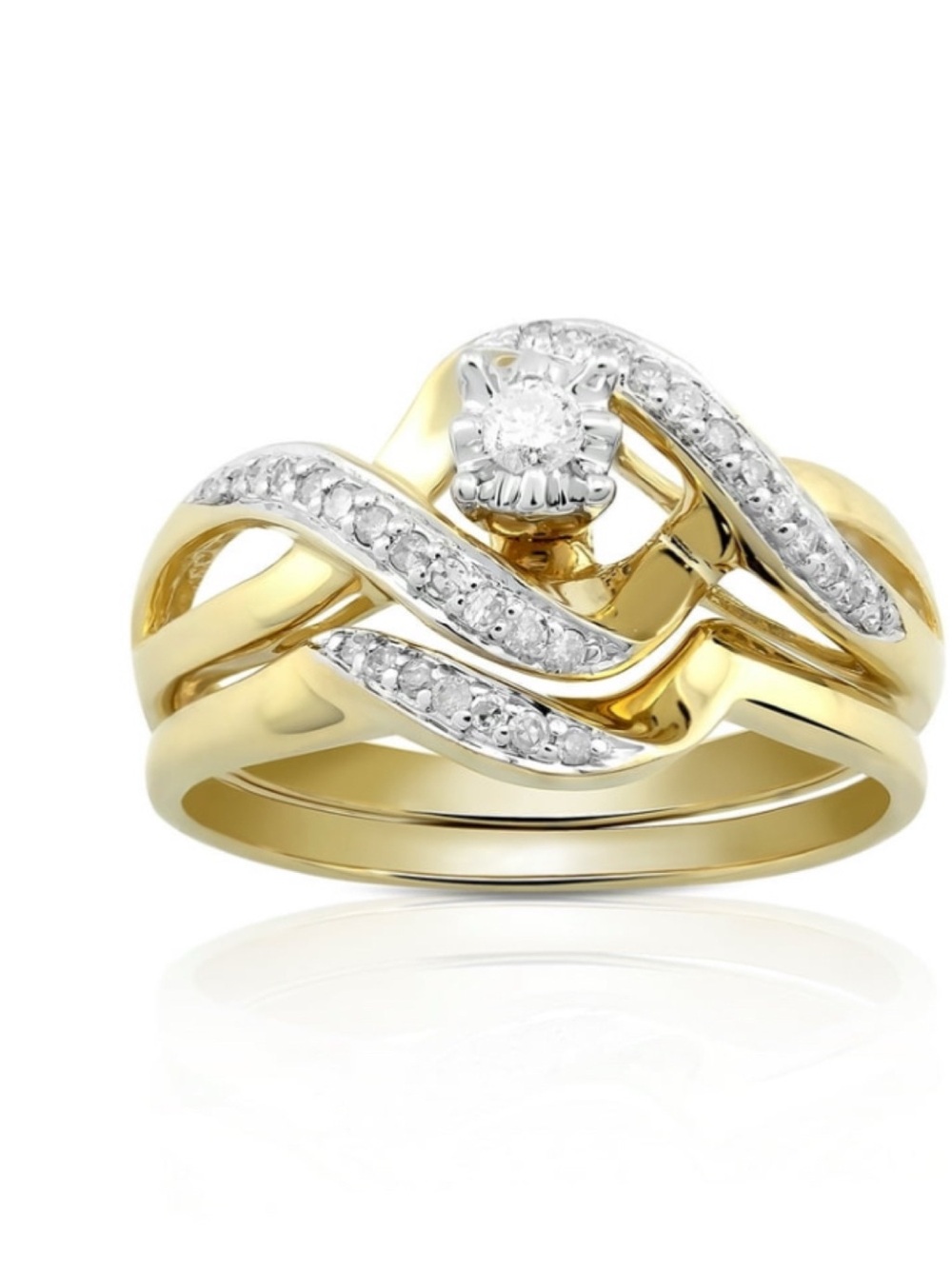 Forever Ring with 0.20 Carat T.W. Genuine Diamond in 10K Yellow Gold